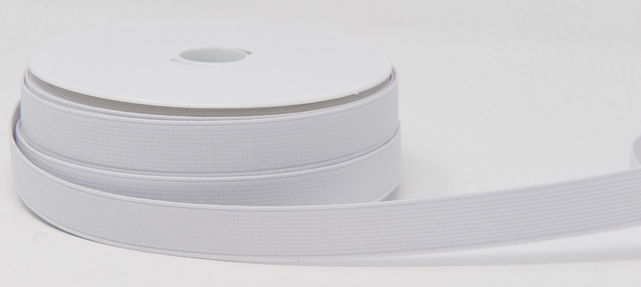 20mm Elastic White 